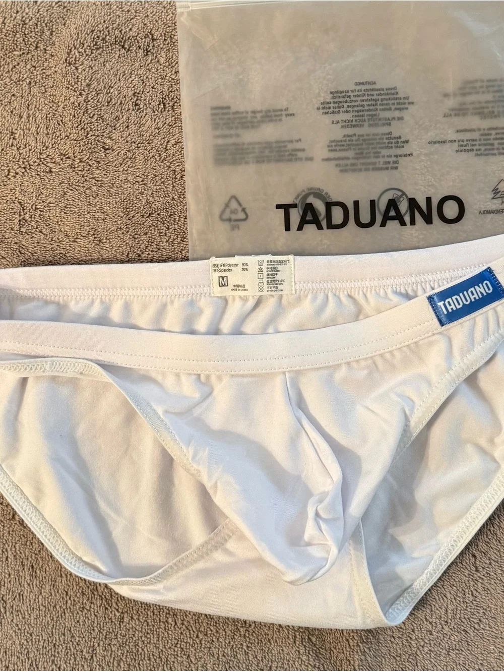 Taduano Men's White Briefs - Classic Supportive Fit